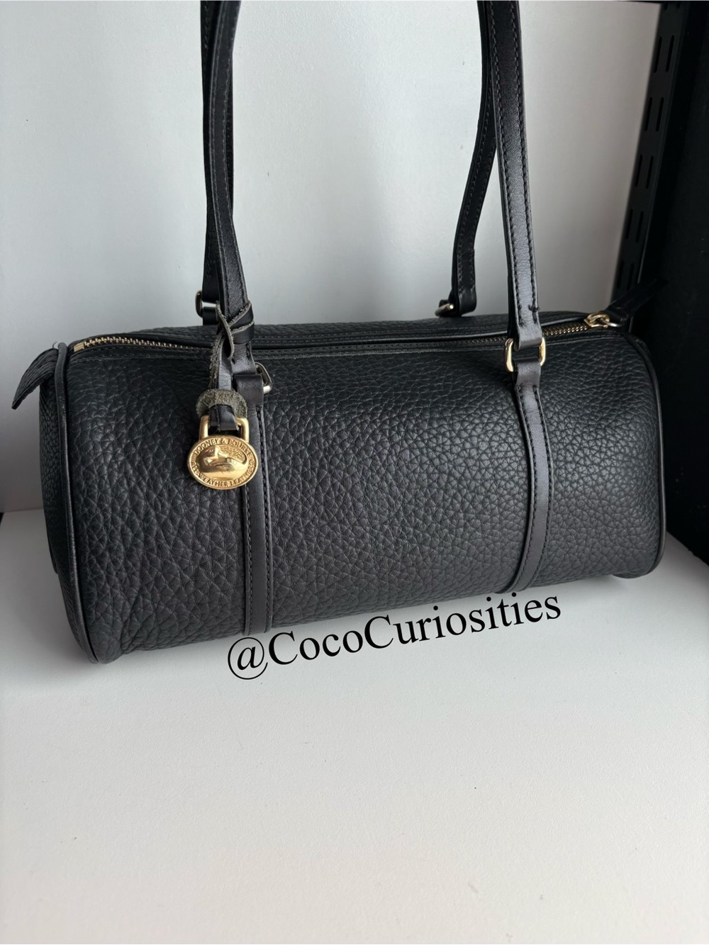 Dooney and Bourke awl pebbled leather barrel bag - Picture 2 of 16